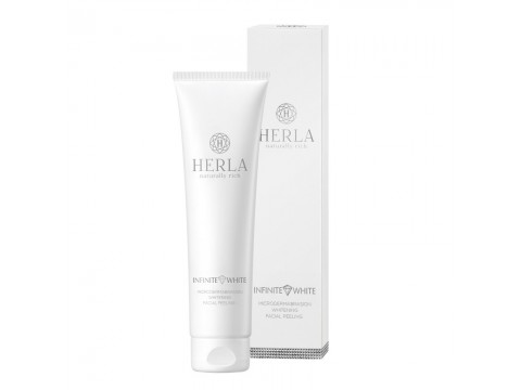 HERLA INFINITE WHITE mikrodermabrazijos efekto pylingas Microdermabrasion Whitening Facial Peeling 150ml